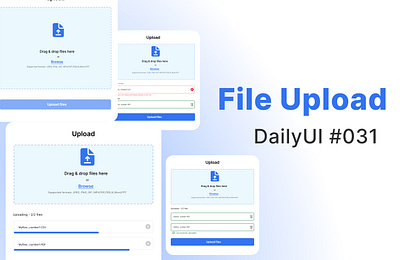 File Upload #DailyUI #031 challenge dailyui design fileupload ui ux