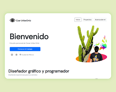 Czar UribeOrtiz | Portafolio web branding coding design graphic design landing page portafolio ui web