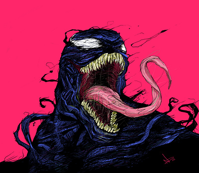 Enter the venom darkness design digitalpainting fanart illustration marvel photoshop spiderman superhero venom villain void wacom