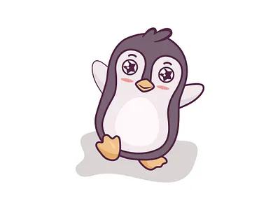 Cute Baby Penguin Sticker Illustration baby cartoon character cute cutestuff fun illustration kawaii kawaii books kdp kids logo mascot penguin prek sticker vector