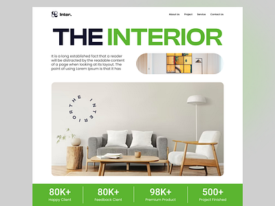 Interior Design Website - Header bold branding clean design header home home page interior interior architecture interior design landing page minimalist design room shop typography design ui ux web design website