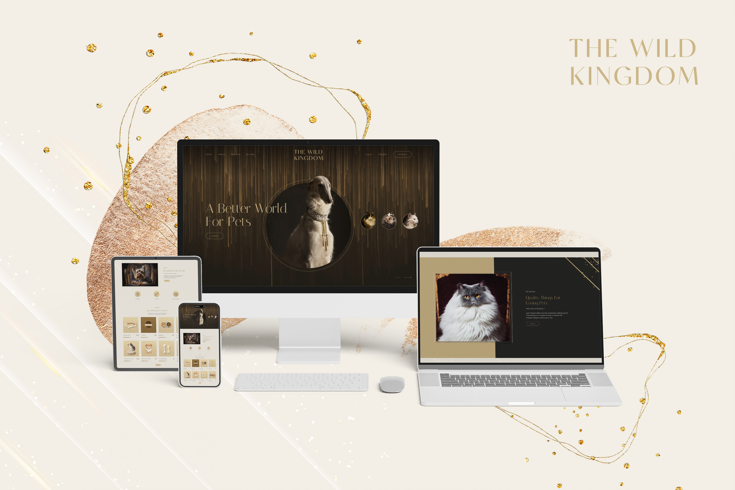 The Wild Kingdom PET SHOP Website by Dot Creative Market on