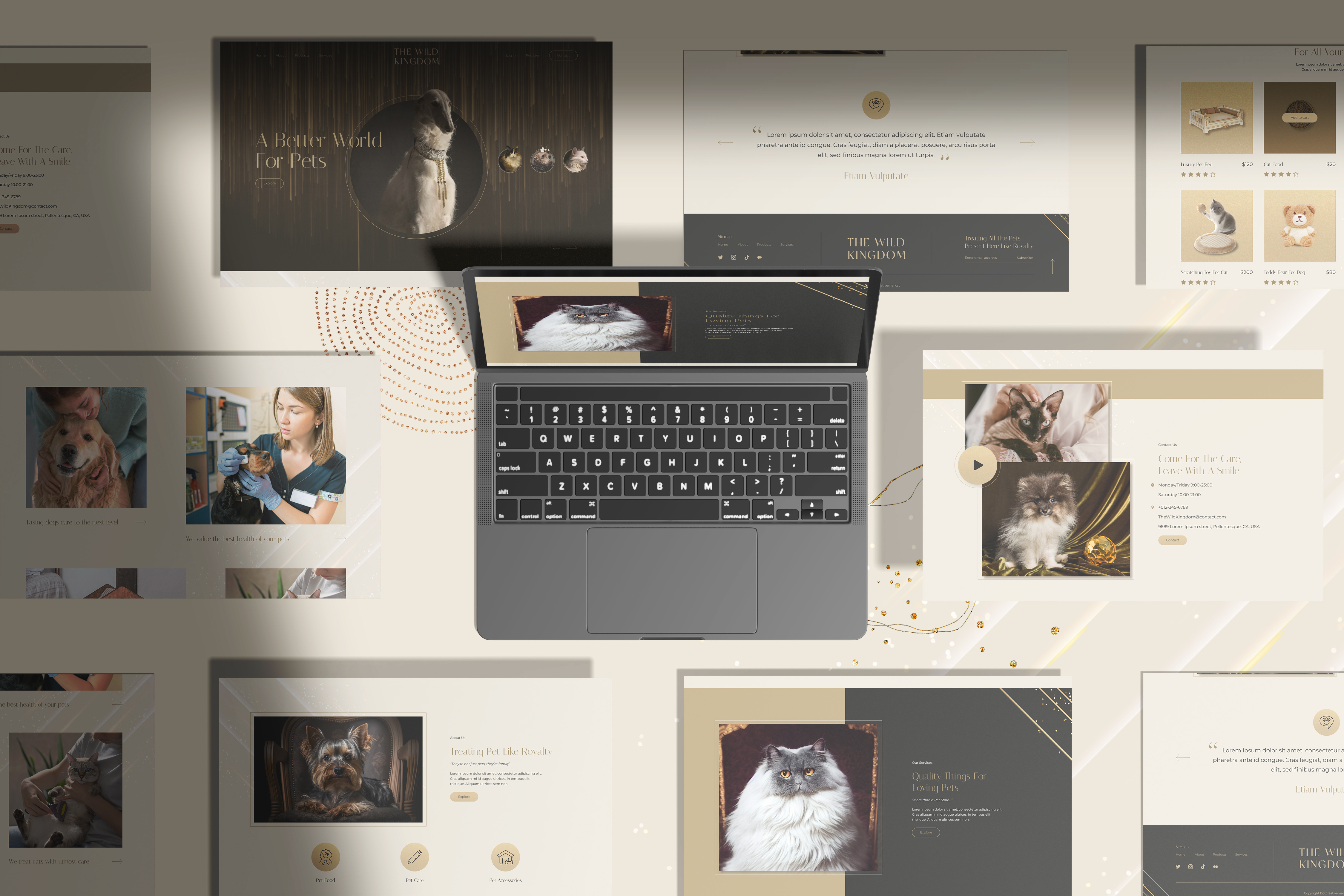 The Wild Kingdom PET SHOP Website by Dot Creative Market on