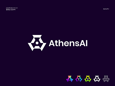 AthensAI Logo Design, ai, crypto, technology, tech, openai ai artificial intelligence branding business logo chatgpt company logo creative logo cryptocurrency icon identity logo logo design minimalist monogram openai software tech