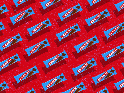 Crunch art background blue brand candy chocolate crunch bar graphic graphic design illustration logo nestle pattern pop art red repeat