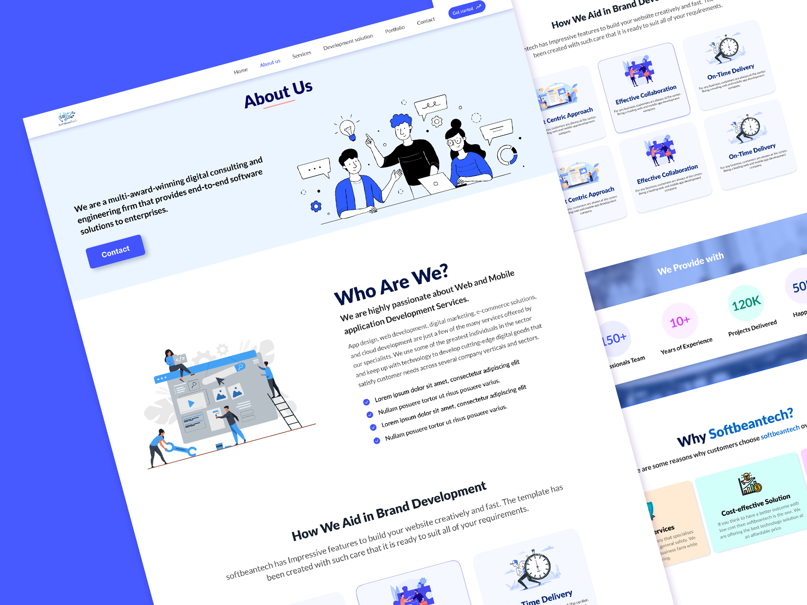 IT Company About Us Page UI Template Design by Techatom Pvt. Ltd on ...