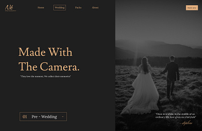 Wedding Photography Web Landing Page branding design graphic design typography ui ux