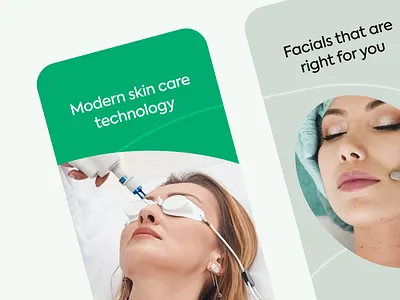 Onboarding for a beauty app app beauty facial medical mobile app onboarding skin ui