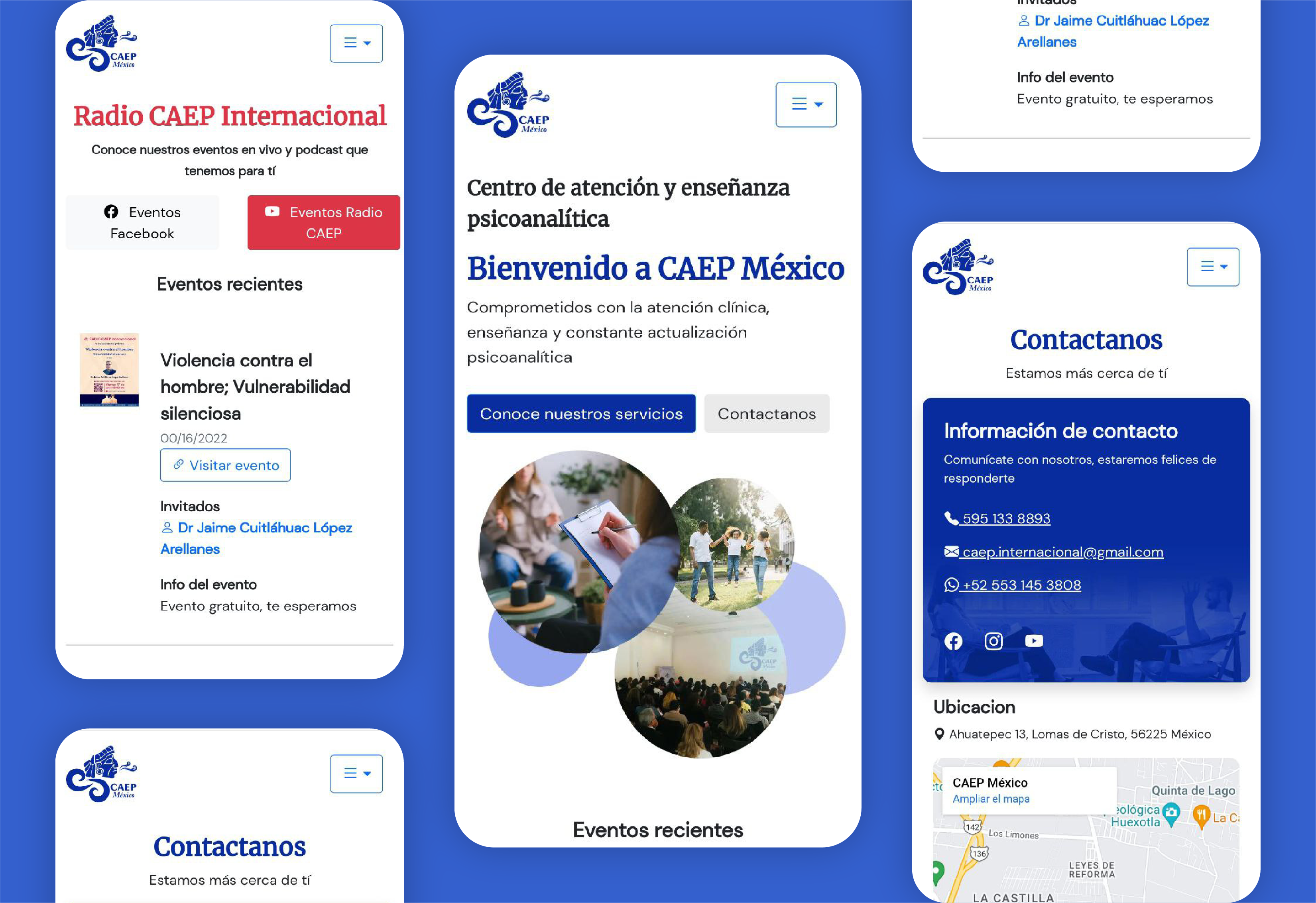 CAEP WEB | Sitio web angular bootstrap css landing mental healt psycology responsive ui ux web