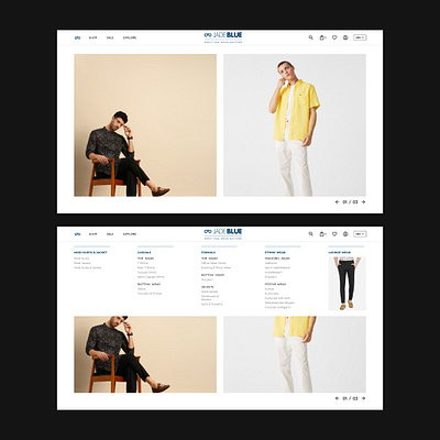 JadeBlue Man Fashion Website Redesign behnace casestudy creativity design fashion figma figmadesign graphic design instagram portfolio redesign ui uidesign webdesign website