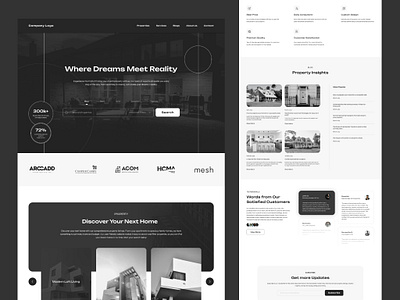 Real State Website minimal web design real state ui design uiux web design website website ui