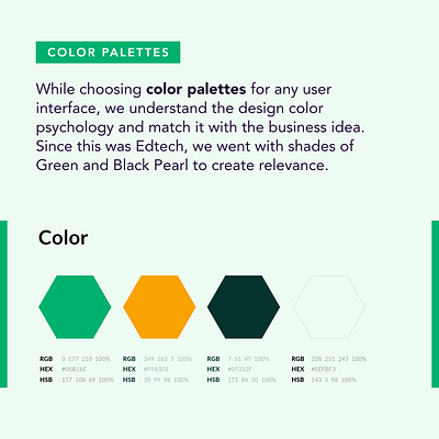 Studymock Color Palettes design jaraware jarawareinfosoft studymock ui ux