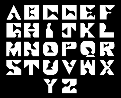 KEYHOLE ALPHABET DESIGN design graphic design typography