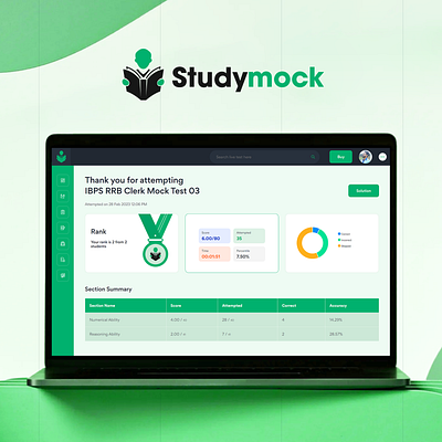 We are thrilled to announce the launch of Studymock.com! bankingexam design edtech jaraware jarawareinfosoft newclient newproject studymock ui ux