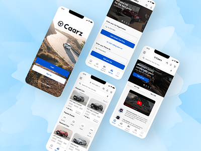 Caarz- Pre-Owned car buying and selling app 3d animation app branding car design graphic design icon illustration interface logo minimal mobile typography ui ux uxui vector web website