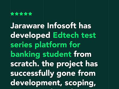 Jaraware Infosoft has developed an Edtech test series platform app client design jaraware jarawareinfosoft review ui ux