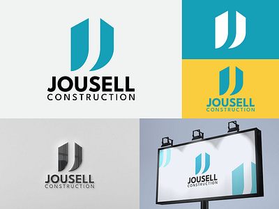 Logo Jousell Construction brand identity branding building construction j logo logo