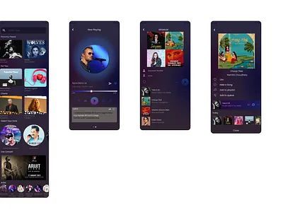App- Music UI/UX animation application musicplaylist ui ux