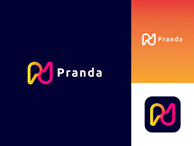 Pranda logo - Letter Logo brand brand identity branding chat logo d logo design gradient logo graphic design logo logo design modern logo n letter logo n logo n logo mark p logo pd logo pranda logo tech logo technology logo vector