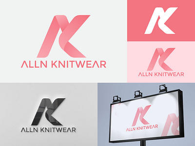 Logo Alln Knitwear a logo ak logo brand identity branding k logo logo