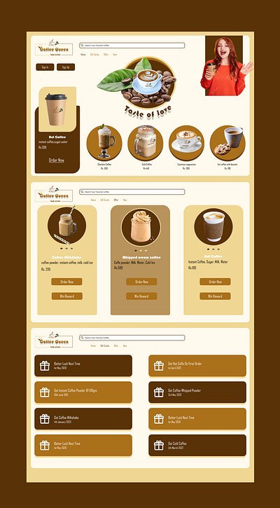 Web-Coffee Shop UI animation coffeeshop realtime ui ux webui