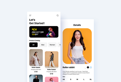 Clothing purchase app figma sketch ue ui