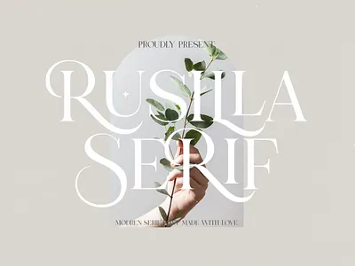 Rusilla Serif branding classy font instagram logo lovely font