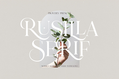 Rusilla Serif branding classy font instagram logo lovely font