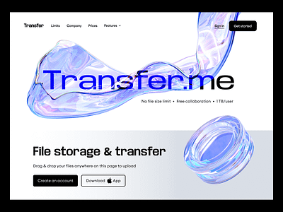 File Storage & Sharing SaaS Design cloud data design file manager file sharing file transfer landing page saas storage transfers ui uxui web webflow webpage website
