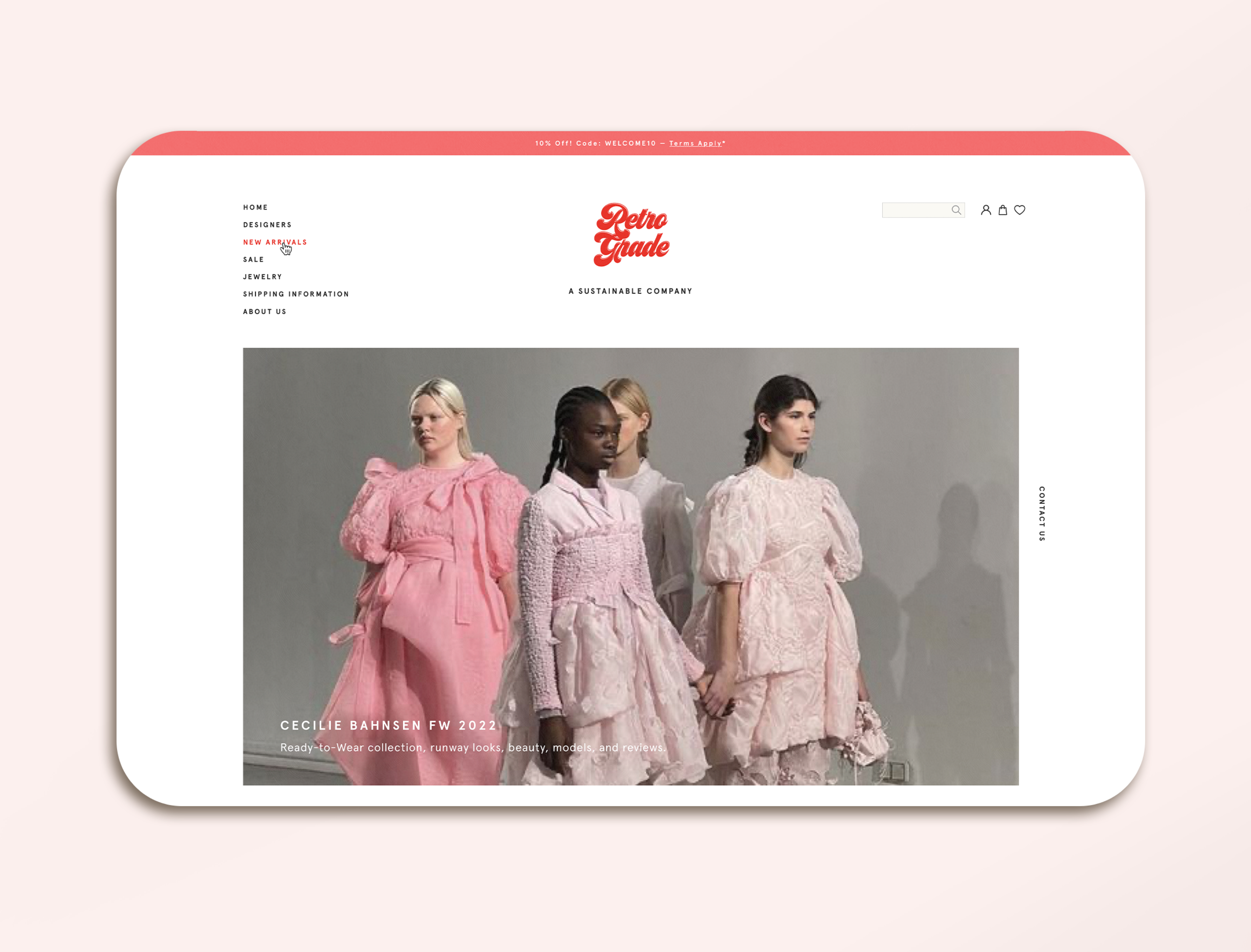 Online retailer website design app art artist branding clothing design designer ecommerce fashion graphic design ios kristina vilyams macos pink sustainable ui user experience user interface ux web