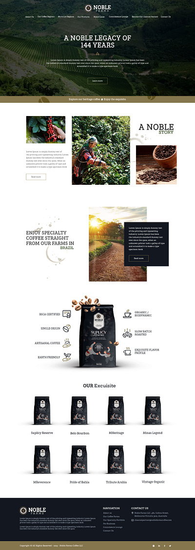 Noble FARMS branding graphic design logo ui