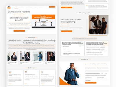 Blackstartup home page redesign black culture design home homepage landing landing page orange startup ui ux web web design