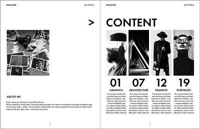 Contents Page Layout adobe indesign branding design graphic design layout layout design magazine print design template template design