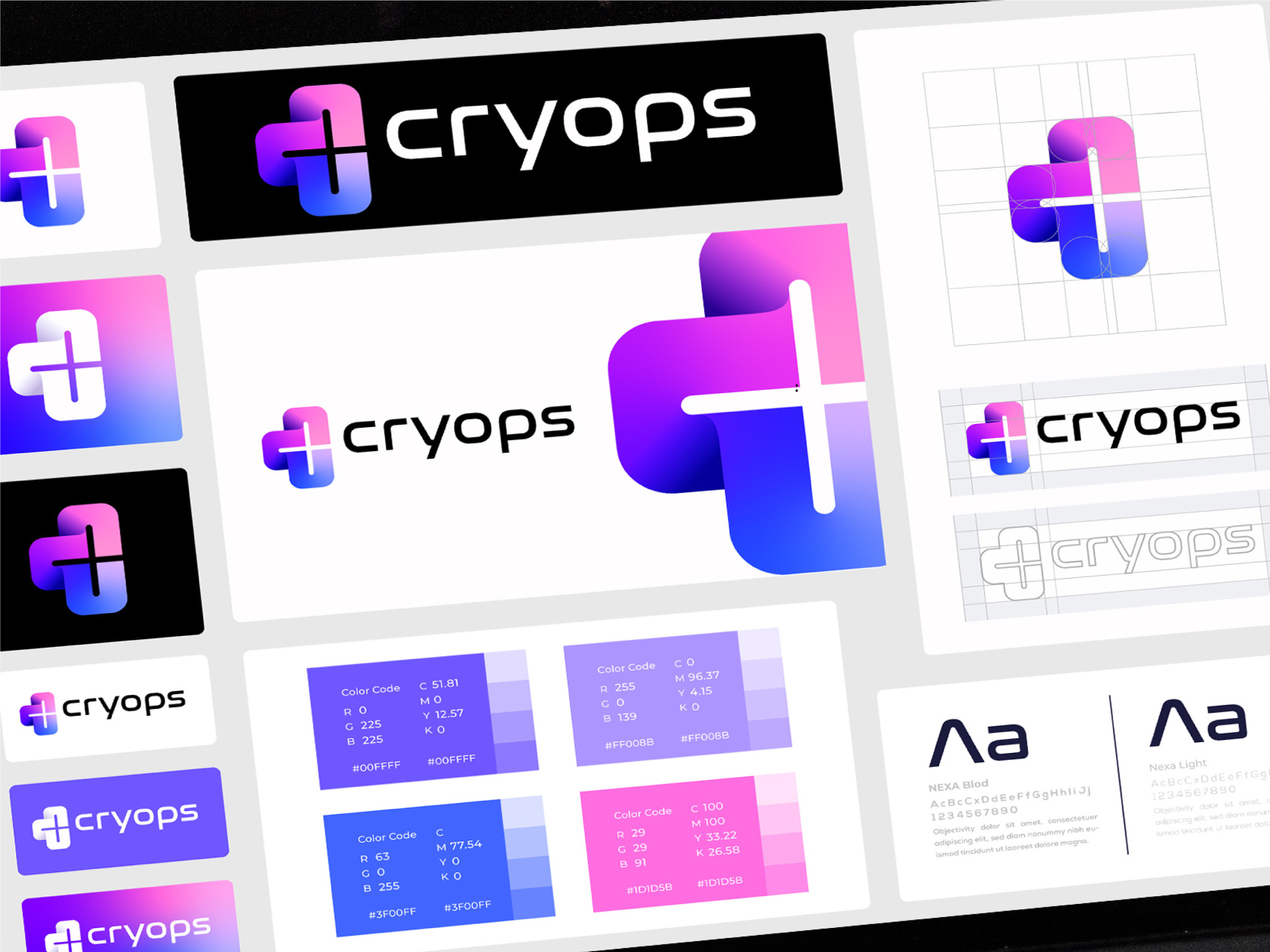 Cryops Branding, Visual identity, Corporate Brand Design, brand and identity brand designer brand identity brand identity design brand identity designer brand mark branding branding and identity c letter logo gradient icon identity designer logo logo design logo designer logo mark symbol minimalist modern logo symbol designer visual identity