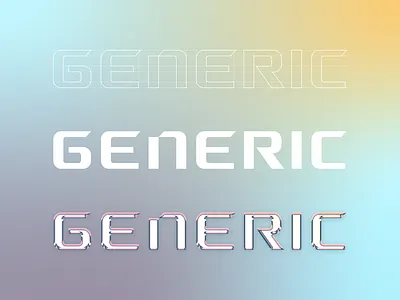 Generic brand design branding chrome generic geometry logo logo design logotype type typography