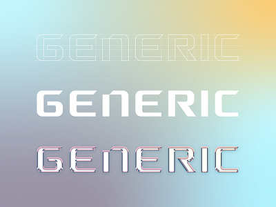 Generic brand design branding chrome generic geometry logo logo design logotype type typography