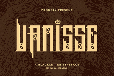 Vanisse Blackletter Typeface Font animation branding design font fonts graphic design logo nostalgic