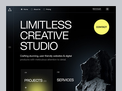 Design Studio Website clean creative design interface landing ui ux web web design website