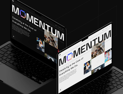 Momentum: Website concept adobe xd agency website branding design agency design studio minimal studio website ui ui ux uidesign uiux uiuxdesign ux agency