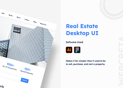Real Estate - Web Mockup UI adobe design freelancer hire mockup ui uiux ux web design website design
