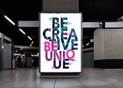 Be creative design graphic design minimal modern poster typography