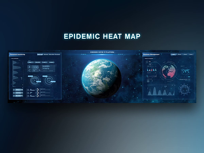 Epidemic Heat Map 3d animation design ux