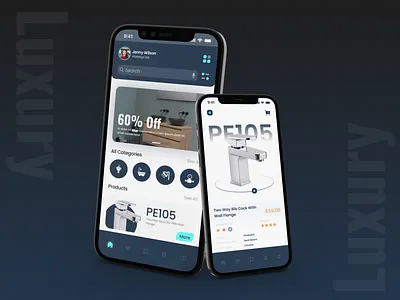 Bathroom Accessories App Design app appdesign bath bathroom branding graphic design luxury mobileapp uidesign uiux