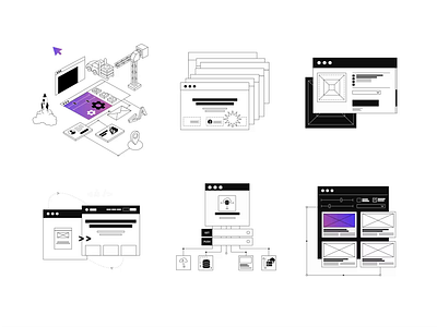 Animated Illustrations animation branding design figma illustration mobile design ui ux web design