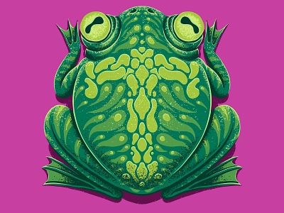 T is for Toad 36daysoftype adobe brush colour eyes flatdesign frog green illustration muti pattern photoshop shiny t texture toad typeillustration vector