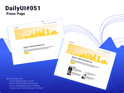 Daily UI Challenge #051 || Press Page branding dailyui design graphic design iillustration illustration logo ui vector web design