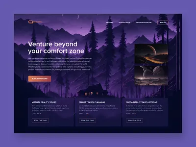 Future Travel landing page dailyui design e commerce graphic design landing page landing page design travel web design travel web page ui web travel