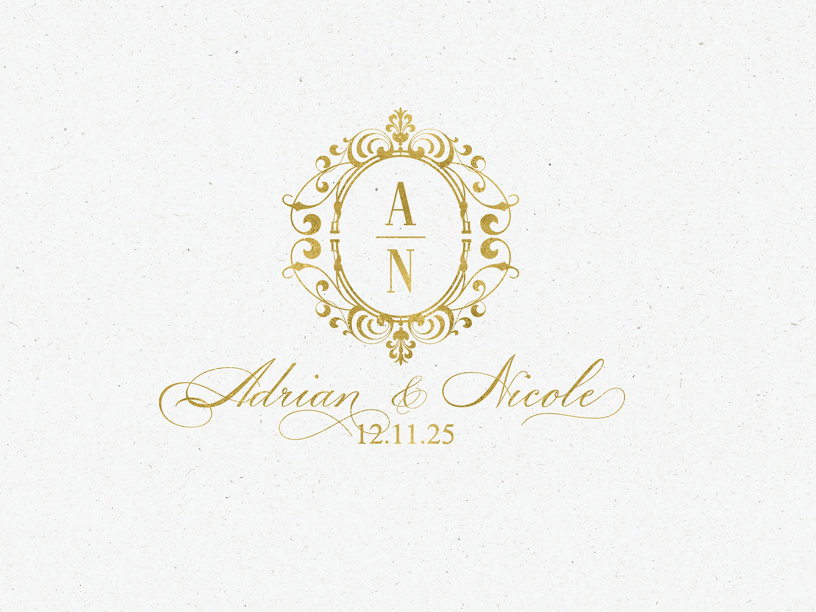 Classic Gold Wedding Logo Template by weddinglinvit on Dribbble