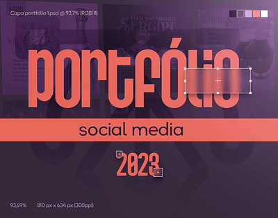 Portfólio Social Media - 2023 2023 design graphic design illustrator photoshop portfolio portfólio social media