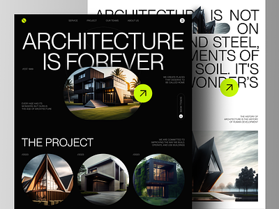 Casa - Architectural Studio Landing Page Website architecture architecture agency architecture design bold building company construction design home home page house landing page property typography ui ux web web design website website design